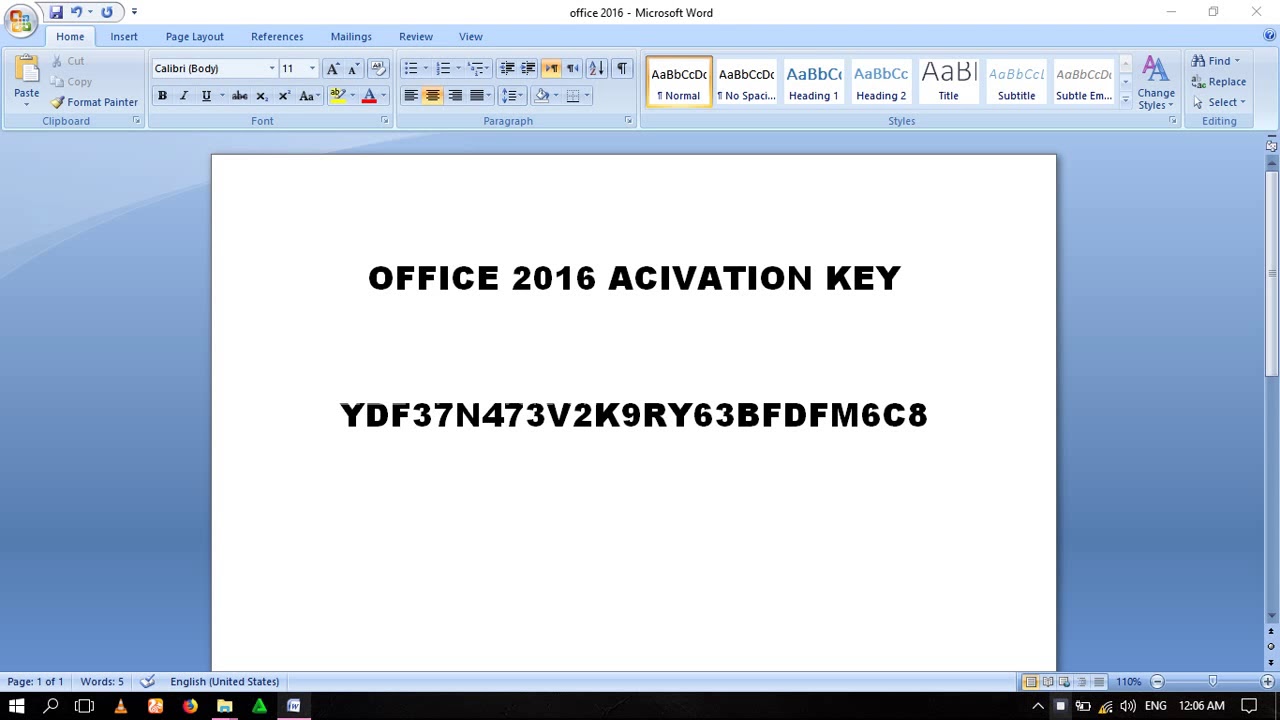 office 365 activation key